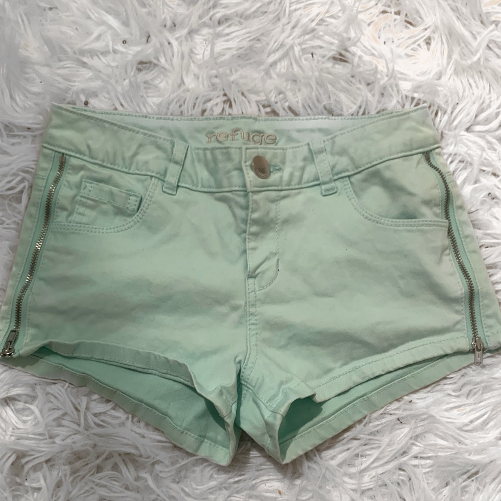 Mint green shorts